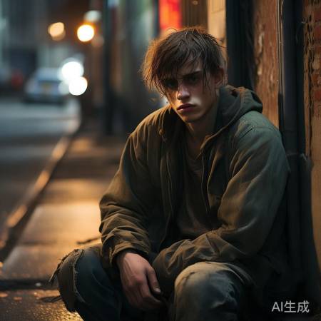 毒品毁人生，街头流浪汉