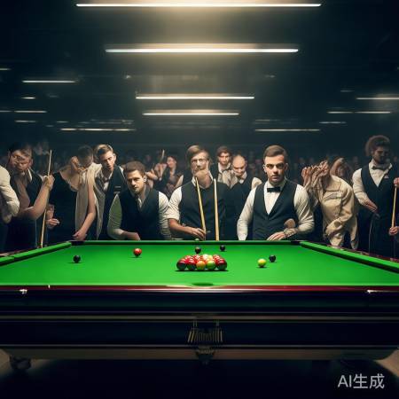 斯诺克球手收获喜悦