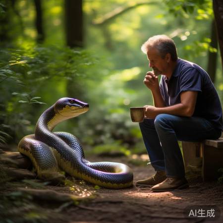 深山巨蛇蜕皮奇观