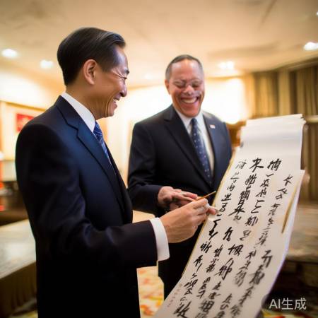 外长聊书法兴趣