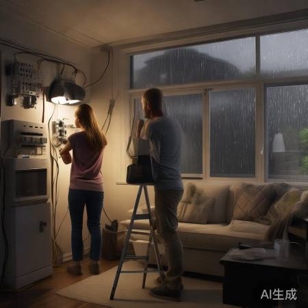 防雨：拔电关阀，查电线老化