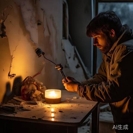 地震停电，蜡烛手电救急