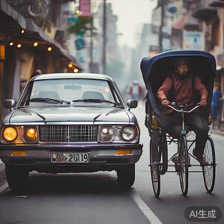 路窄避让婚车，大哥不幸被撞倒三轮车