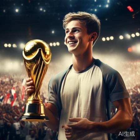 林诗栋见证混团荣耀，世界杯奖杯重量非凡