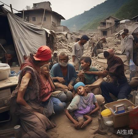 地震无情，伤者众多