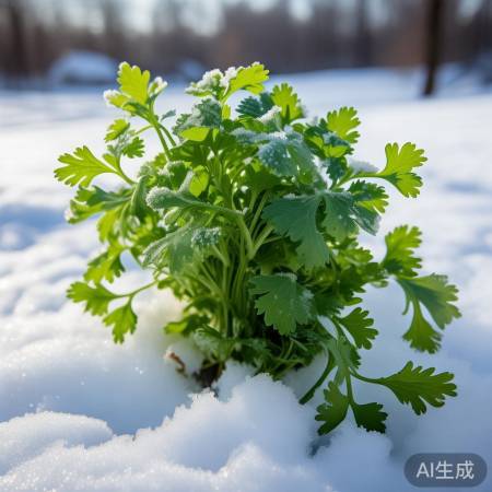雪中独艳，香菜独领风骚