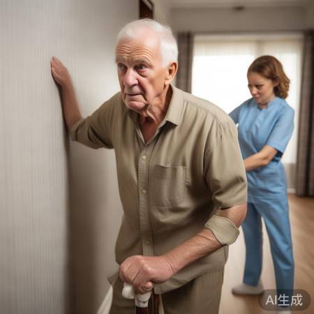 靠墙站立，需谨慎人群注意