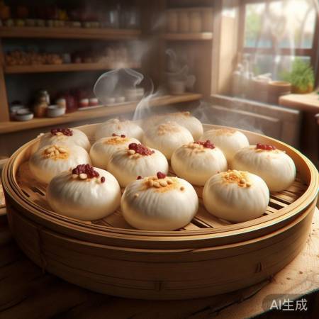 酵母馒头香软美味