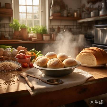 酵母馒头，健康生活