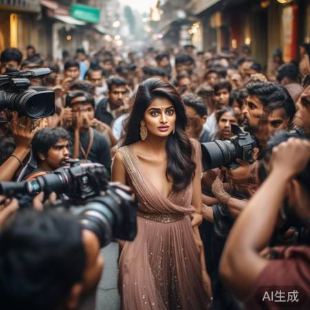 印度女星活动中突遭多人包围，现场情况堪忧