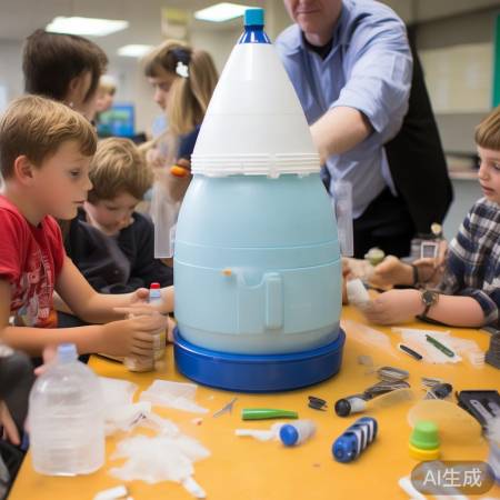 科学老师用水桶打造水火箭：揭秘家庭版简易制作过程
