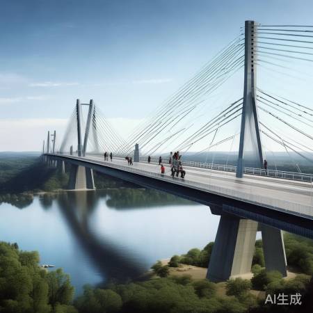 独特双塔斜拉桥