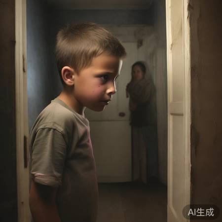 男孩难过，妈妈耐心等待