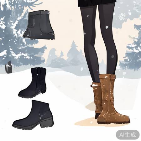 冬季靴子，保暖时尚