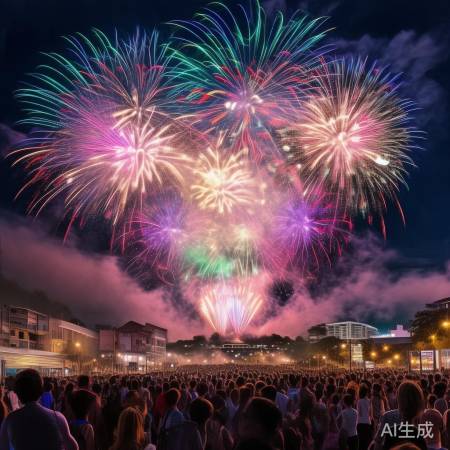 烟花秀如期举行