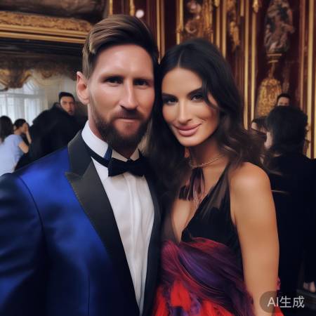 梅西夫妇与模特亲密合影，精彩瞬间大揭秘