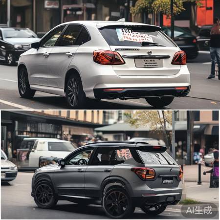 轿车车主与SUV车主的幽默纸条