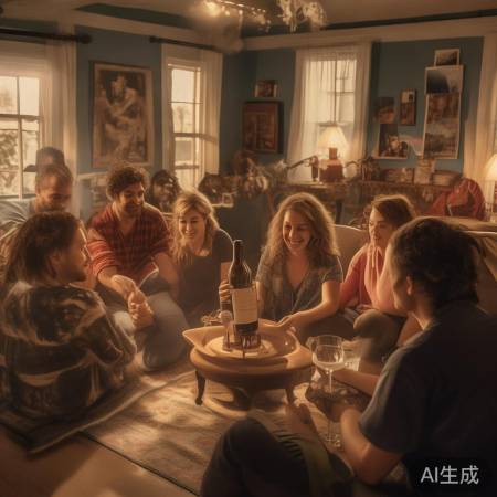 与亲友共饮喜悦