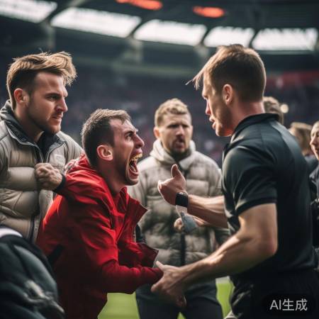 足球比赛尊重裁判