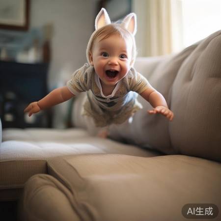 萌娃瞬间窜出，网友惊呼二里地外！