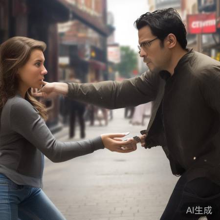 男子8秒闪电夺走女子手机，现场惊心动魄！