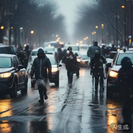 雨雪路滑，减速慢行