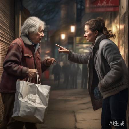 抢饭者缺乏公德