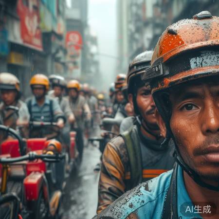 火三轮驾驶者，辛勤劳动者