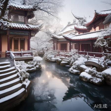 苏州雪景园林美如画