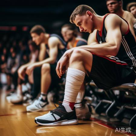 篮球名将脚踝扭伤
