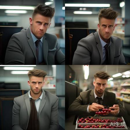 职场精英下班偷车厘子