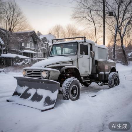 小区物业自制除雪车，高效开道保畅通