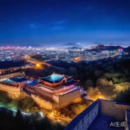 长城博物馆顶赏北京夜景