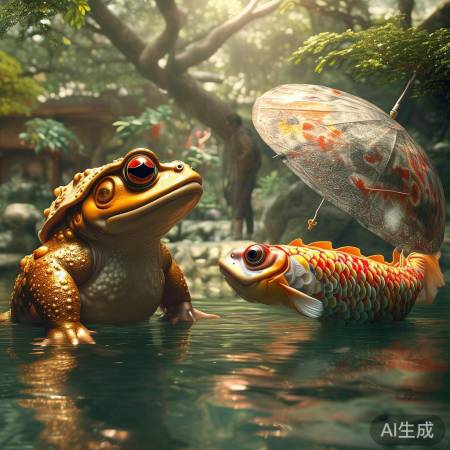 金蟾抱鲤寓意富贵吉祥