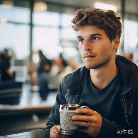 小张机场等机保温杯，启程雪之旅