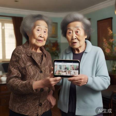 婆婆妈妈撞脸奇遇：双胞胎姐妹花，相似度高达99%