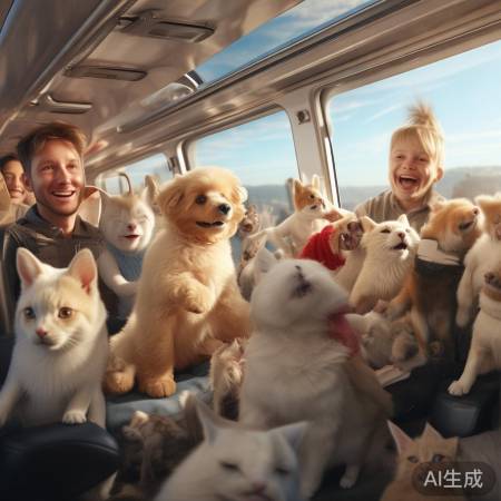 高铁车厢欢乐动物园