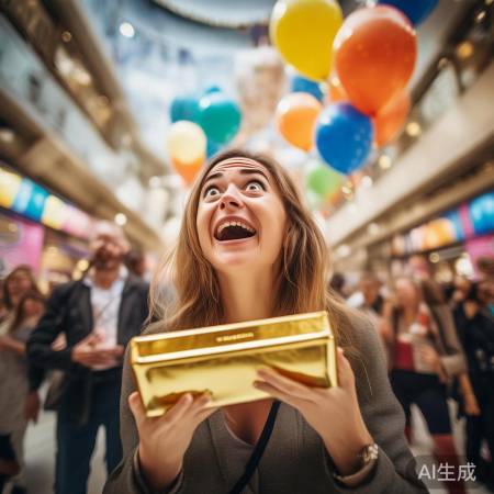 女子吃桶装泡面竟抽中1克金条！喜从天降！