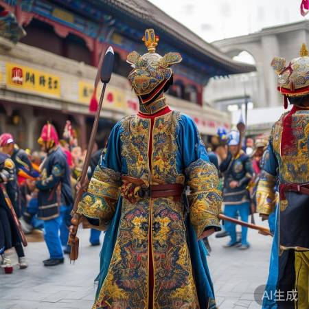 大同南站大明锦衣卫迎宾仪式盛大开启