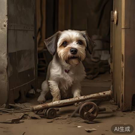 狗狗挨揍后意外成车神：拉三轮车冲自家汽车，结果...