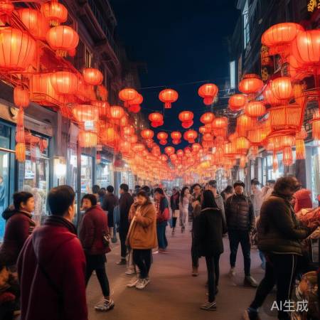 武汉红灯笼璀璨点亮，年味十足迎新春