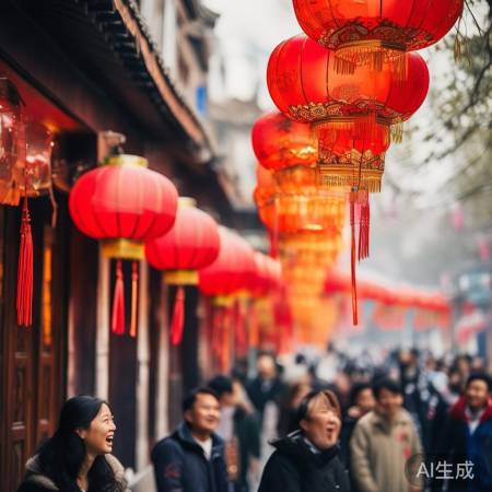 武汉年味浓，红灯笼点亮希望