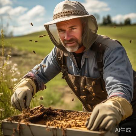 王刚养蜂，与蜂共舞