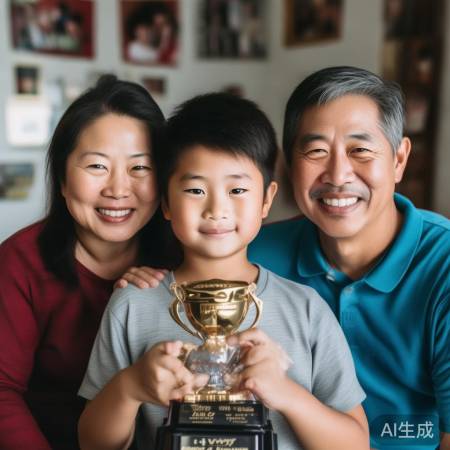 父母鼓励下的幸福