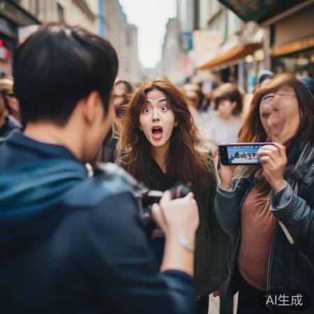 肖战粉丝偶遇狂拍照