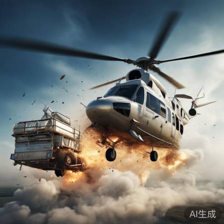 半挂车撞托运直升机！现场紧急救援惊心动魄