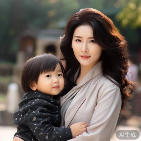 王艳携子亮相，女神依旧