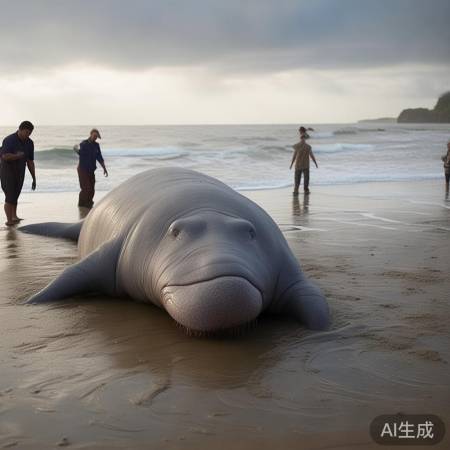 疑似儒艮尸体现湛江海域