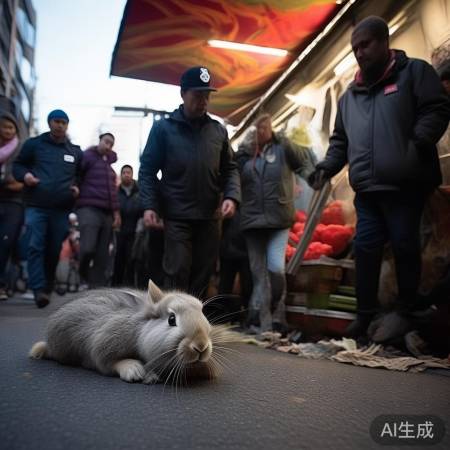 摊贩当街摔死多只兔子被行拘5天引关注