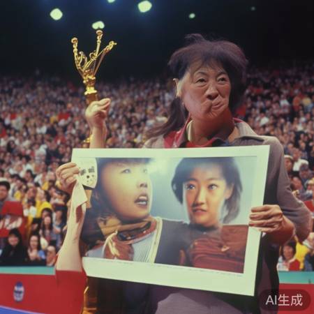 陈梦夺冠，妈妈照成亮点